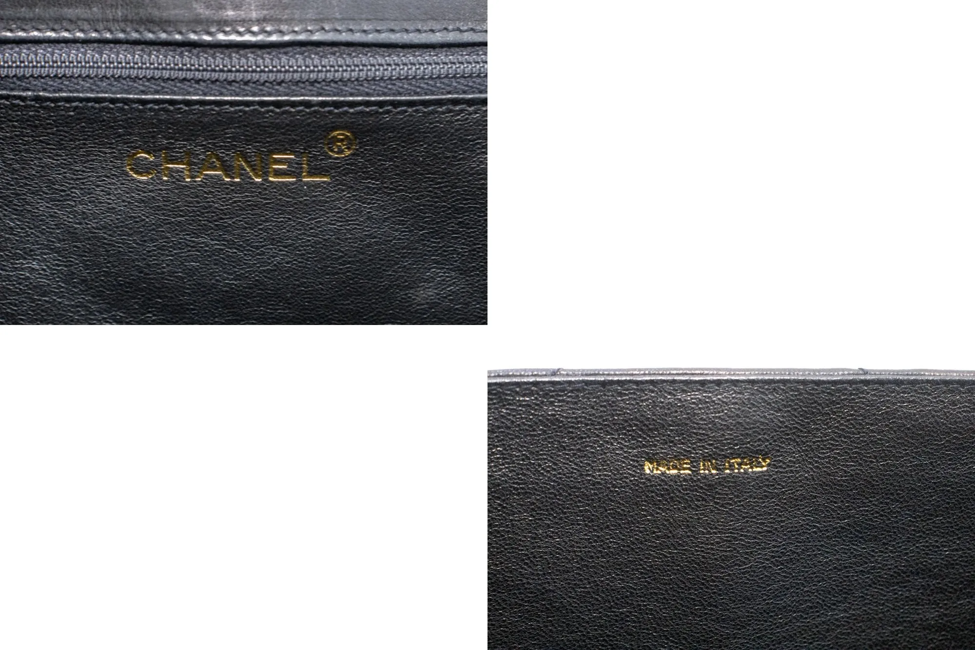CHANEL Vintage Coco Chain Shoulder Bag Black Flap Quilted Lambskin n14