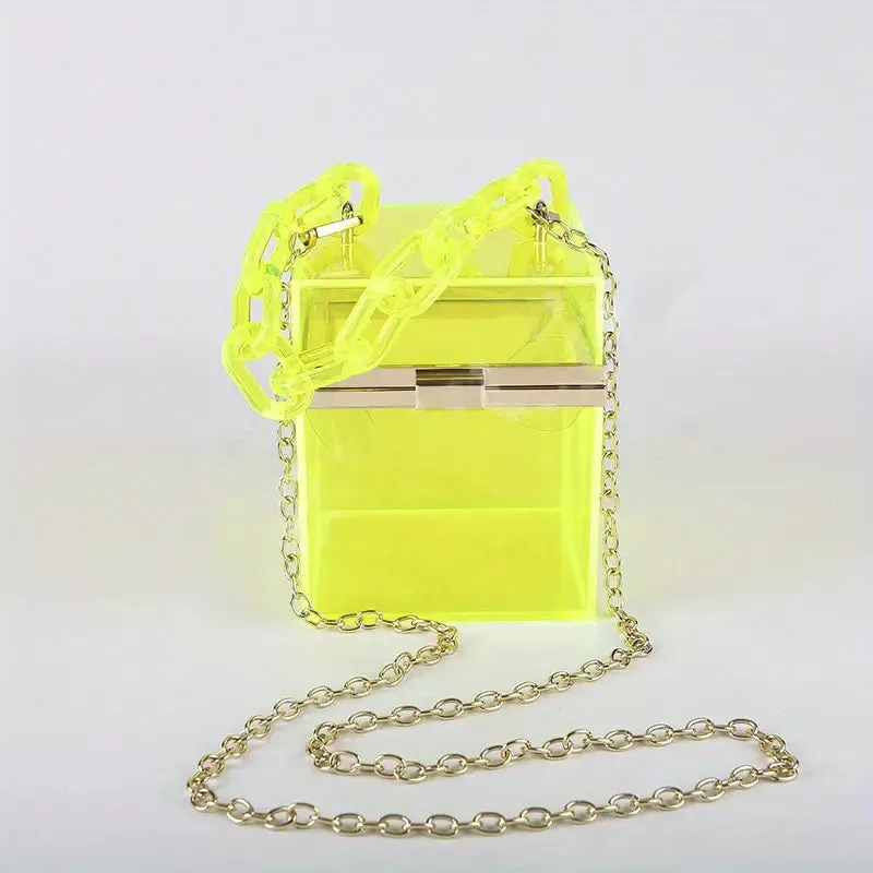 Charlotte Acrylic Handbags - Yellow