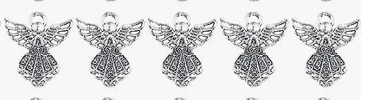Charms - Tree Ornament and Hook, 50pc