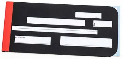 Check Guide Hinged Red Tape