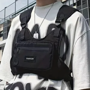 Chest Bag Hip Hop Streetwear Large Capacity Waist Bag - Sports Casual Vest Bag for Men and Women