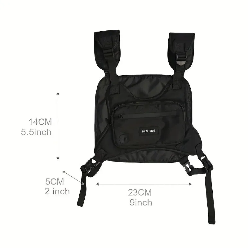 Chest Bag Hip Hop Streetwear Large Capacity Waist Bag - Sports Casual Vest Bag for Men and Women
