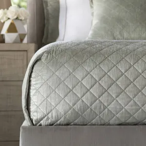 Chloe King Coverlet / Ice Silver Velvet 112X98