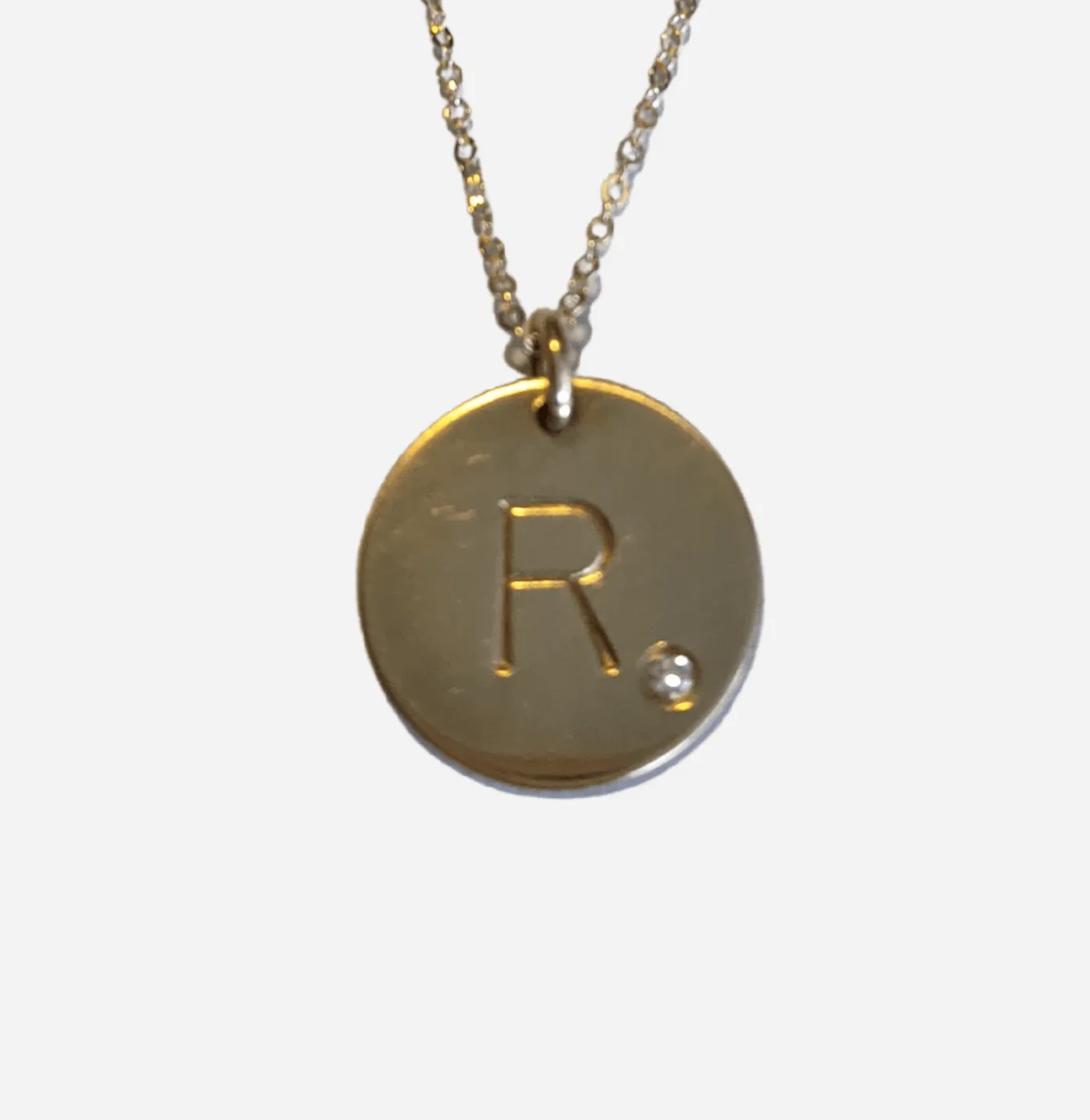 Classic Coin Necklace with Diamond