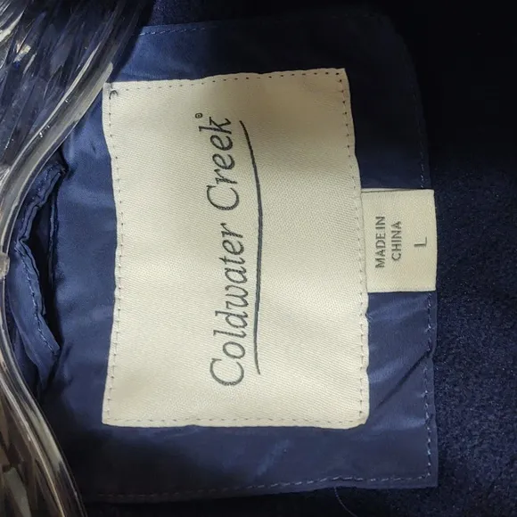 Coldwater Creek Women's Quilted Blue Coat size L