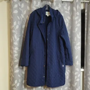 Coldwater Creek Women's Quilted Blue Coat size L