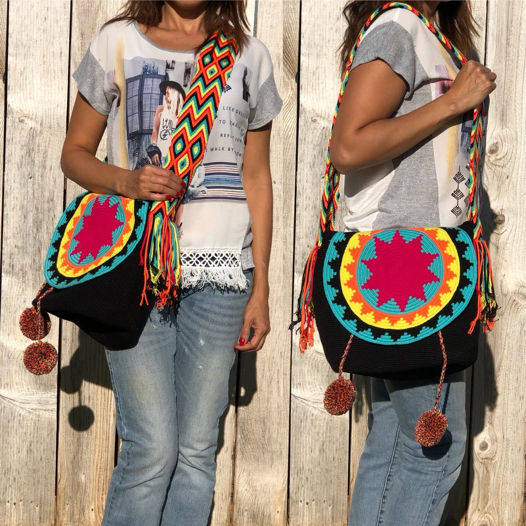 Colorful Crochet  Bags with Cover