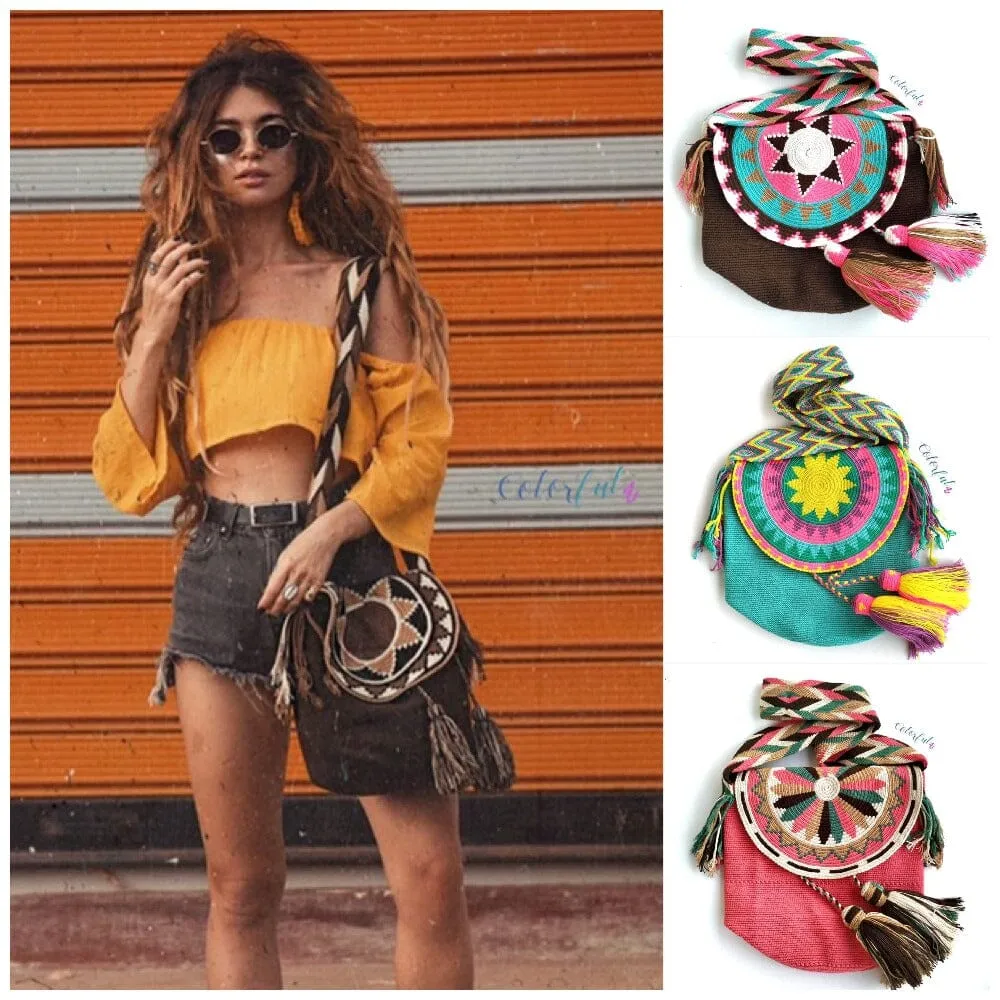 Colorful Crochet  Bags with Cover