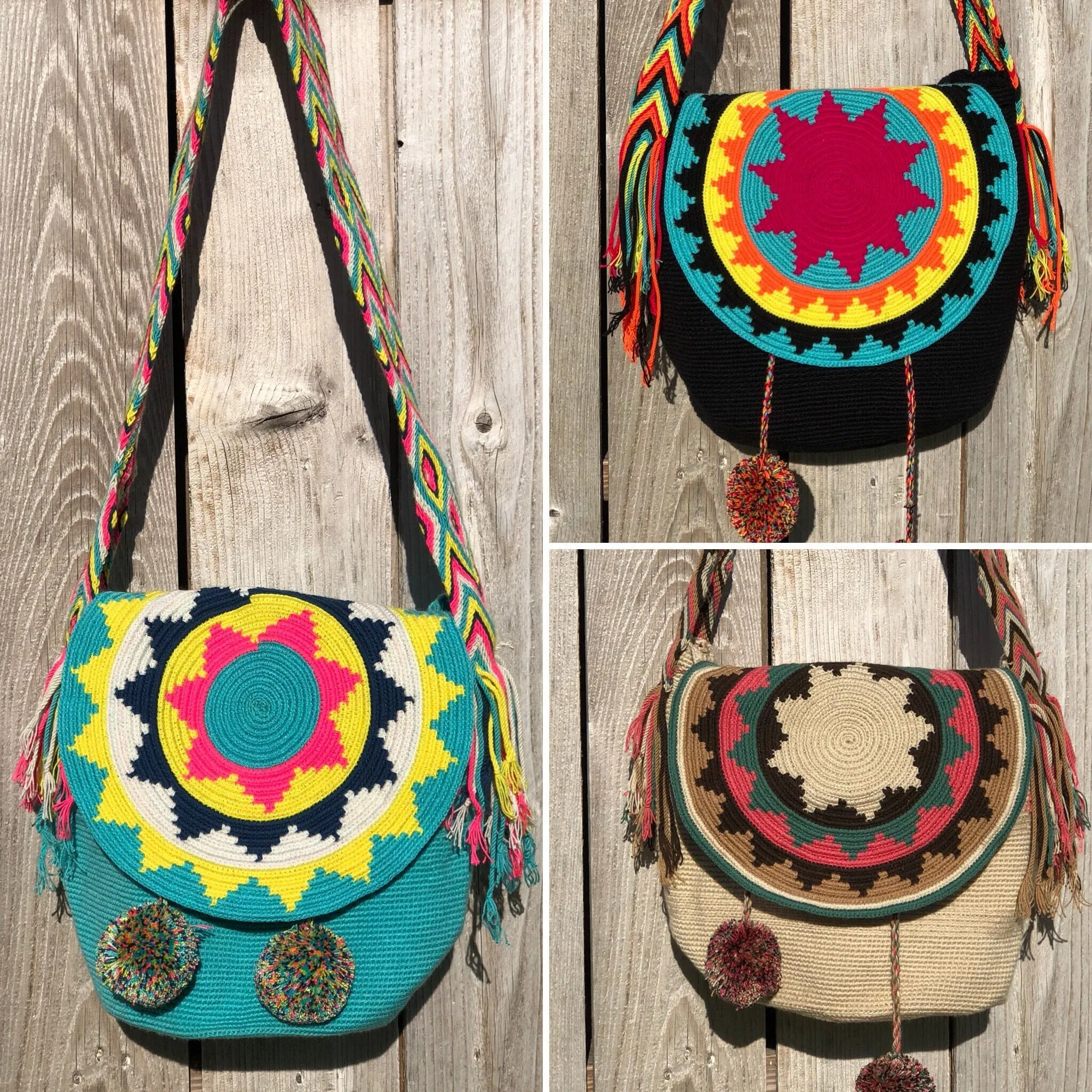 Colorful Crochet  Bags with Cover