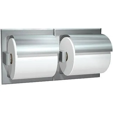 Commercial Toilet Paper Dispenser w/ Hood, Recessed-Mounted, Stainless Steel w/ Satin Finish ASI 74022-HS-D