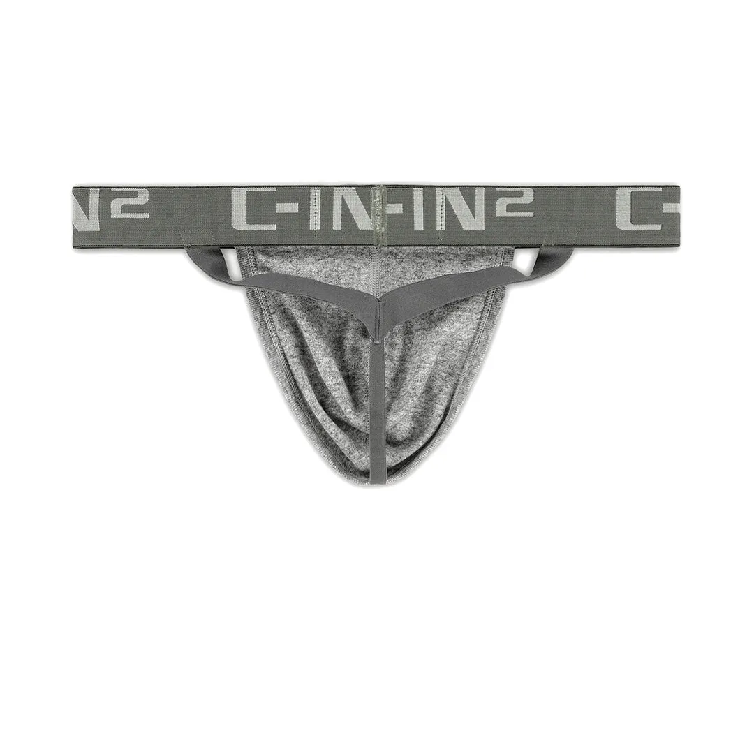 Core Y-Back Thong Grey Heather