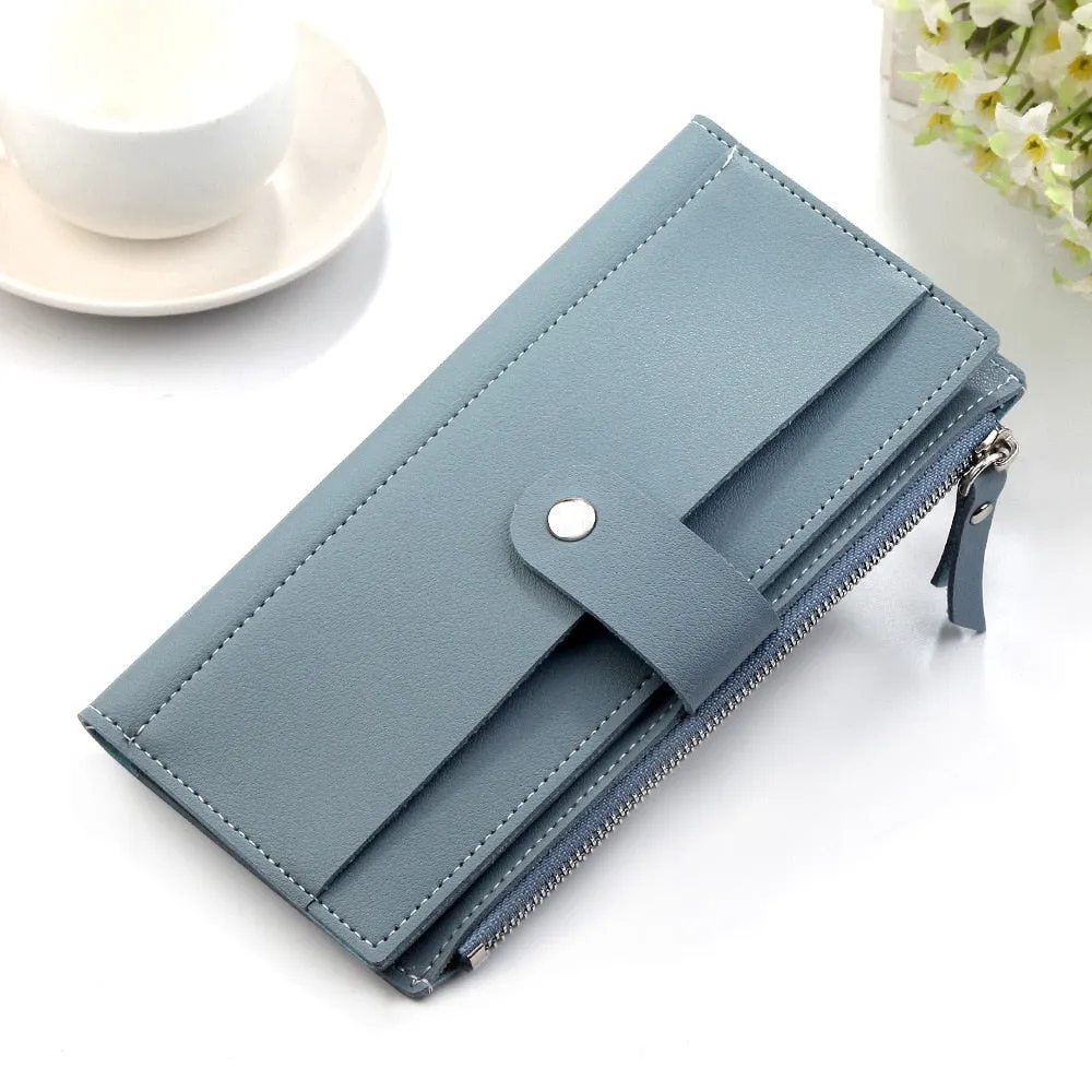 Cyflymder Luxury Brand Women Wallets Long Fashion Fastener Hasp PU Leather Wallet Female Purse Clutch Money Women Wallet Coin Purse