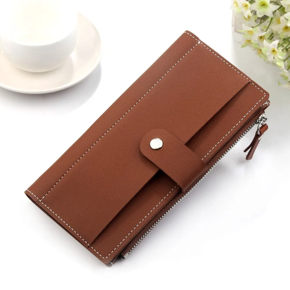 Cyflymder Luxury Brand Women Wallets Long Fashion Fastener Hasp PU Leather Wallet Female Purse Clutch Money Women Wallet Coin Purse