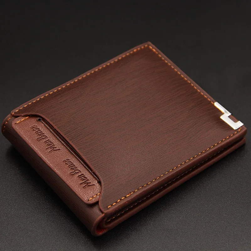 Cyflymder New Men's Wallet Leather Bifold Wallet Slim Fashion Credit Card/ID Holders And Inserts Coin Purses Luxury Business Wallet