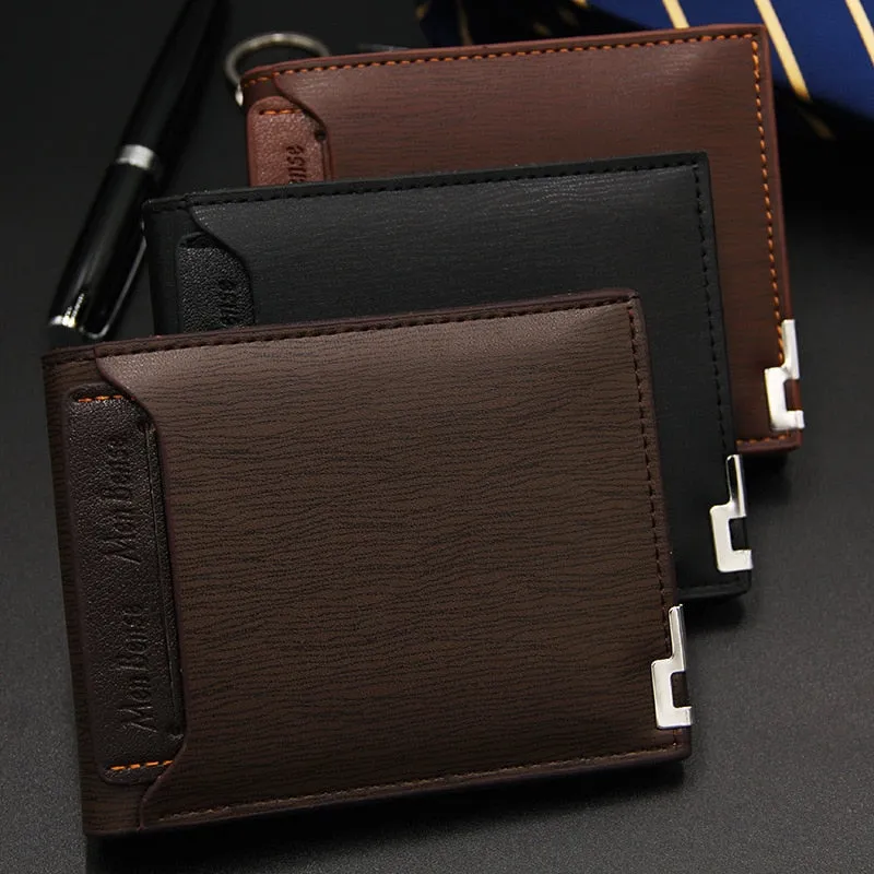 Cyflymder New Men's Wallet Leather Bifold Wallet Slim Fashion Credit Card/ID Holders And Inserts Coin Purses Luxury Business Wallet