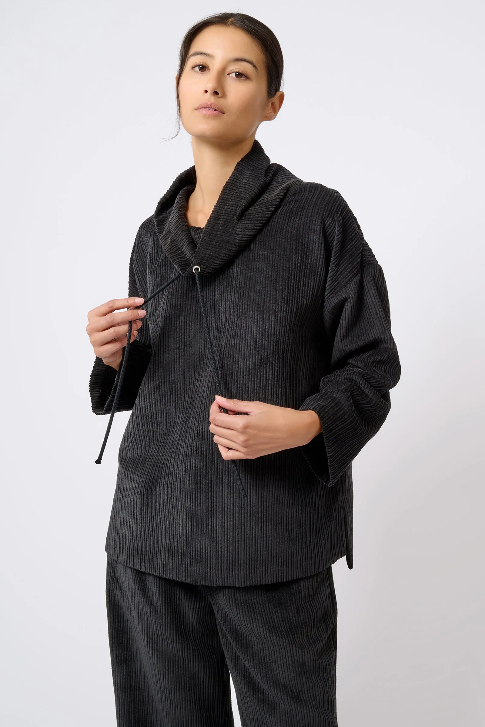 Debbie Drawstring Pullover - Black