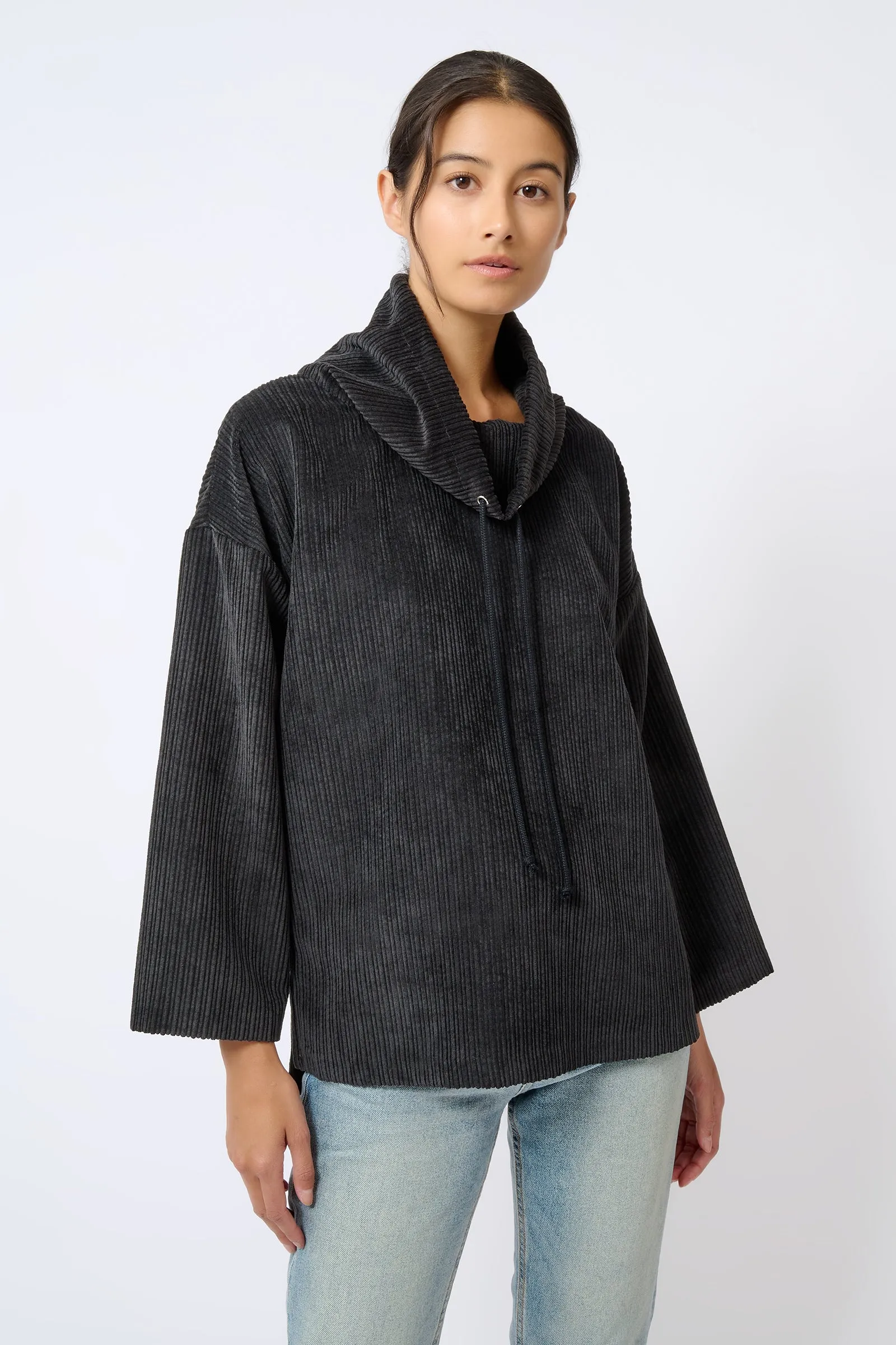 Debbie Drawstring Pullover - Black