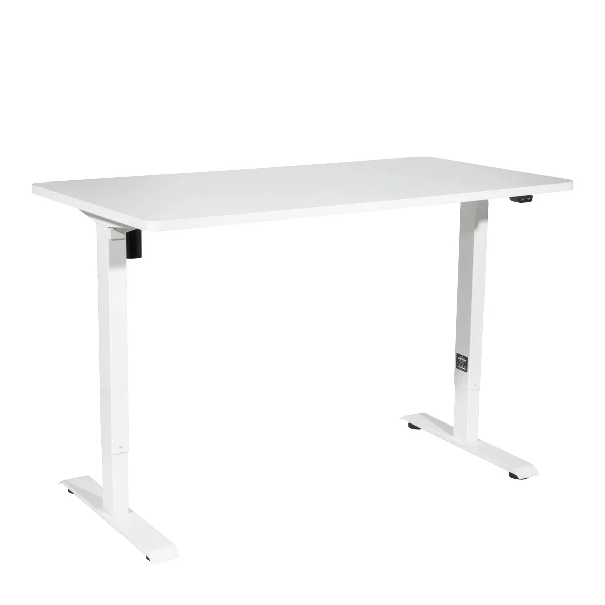 Dellonda Single Motor Height-Adjustable Electric Sit & Stand Desk with White Desktop & Frame