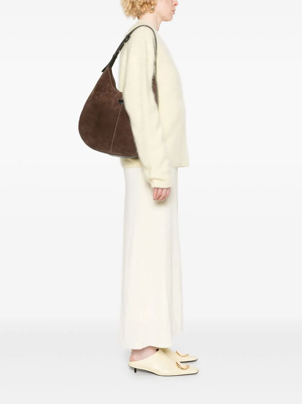 Di bag small suede leather hobo bag