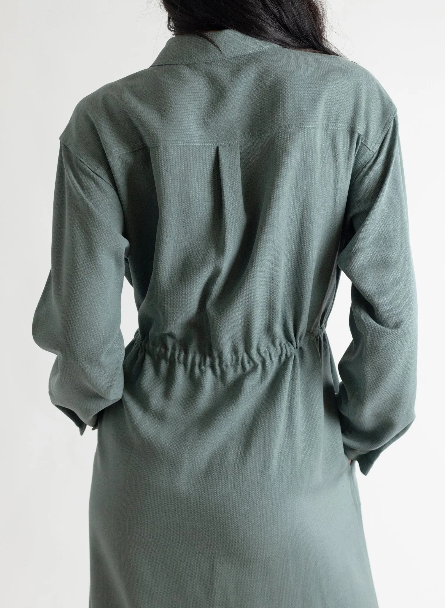 Domingo Drawstring Dress - Slate