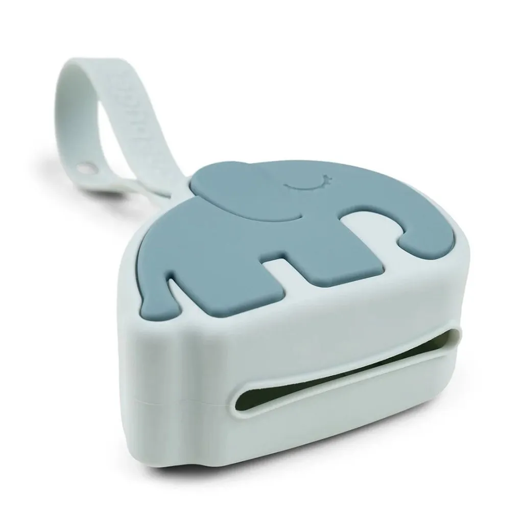 DONE BY DEER Silicone Pacifier Pouch Elphee - Blue