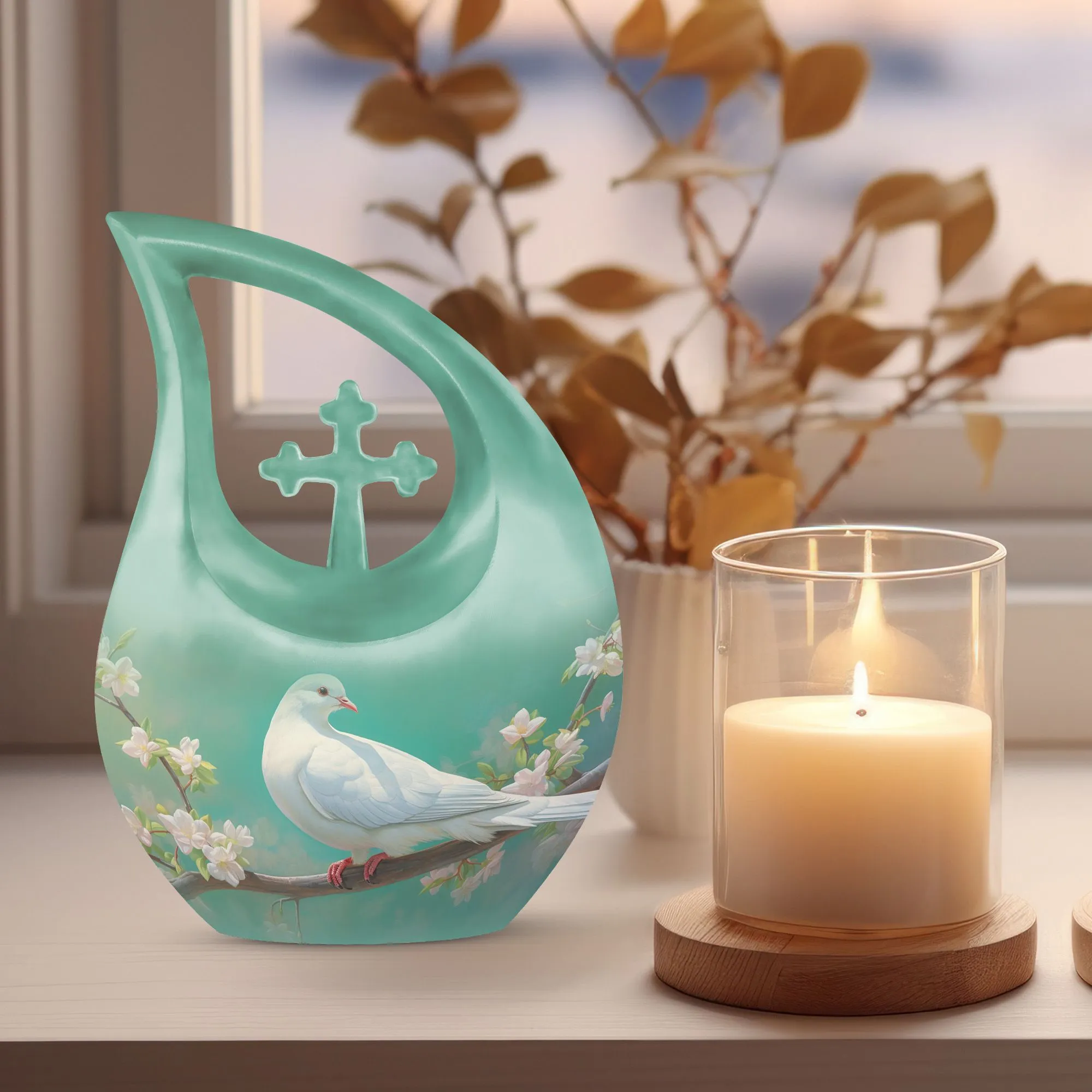 Dove Bird Epitaph Serene Dove Urn for Ashes, Previously Loved