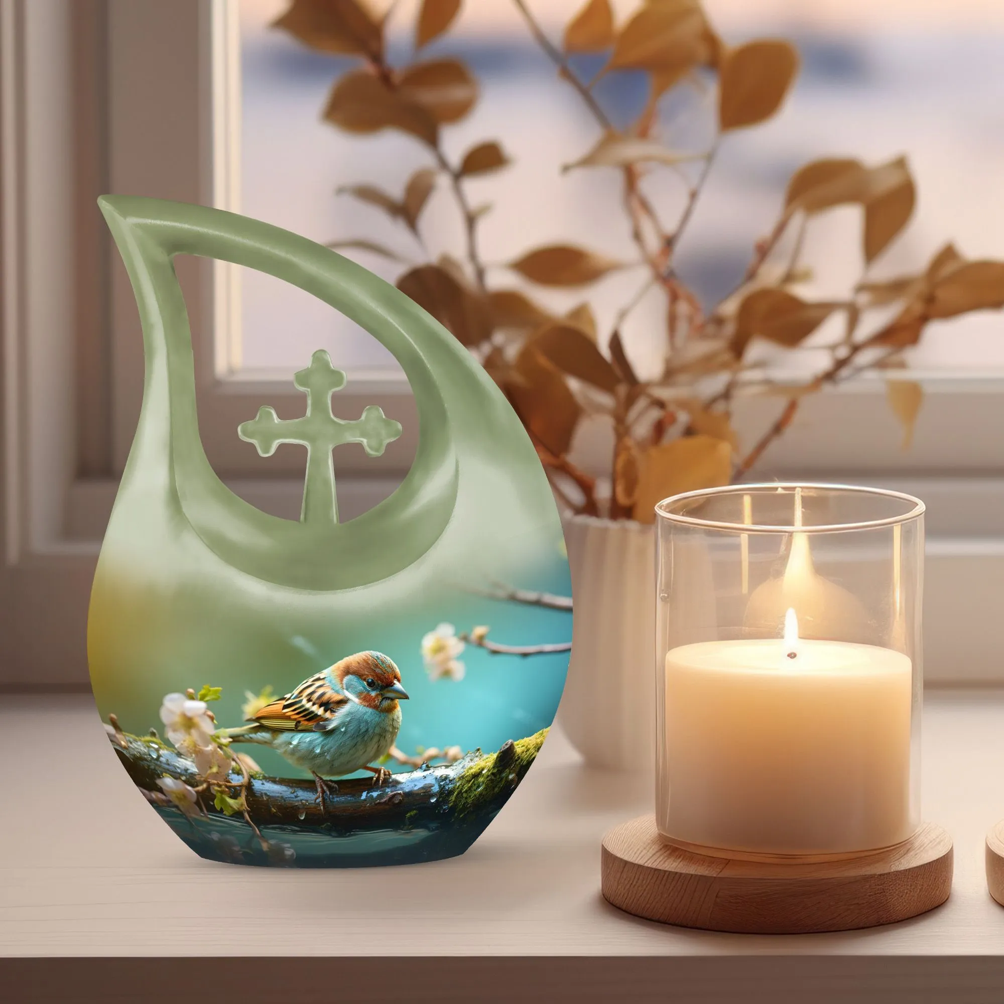 Dove Bird Epitaph Serene Dove Urn for Ashes, Previously Loved