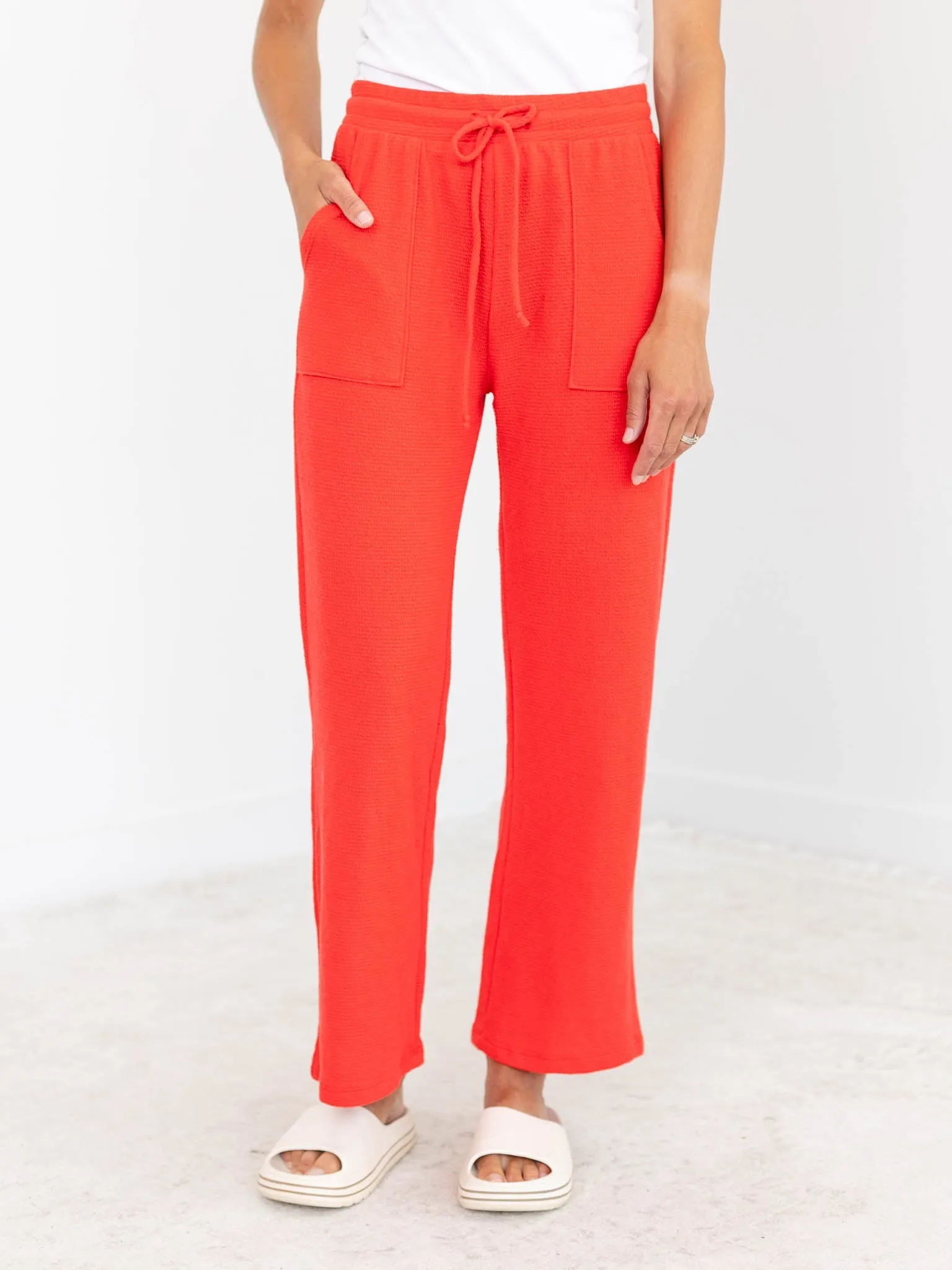 Drawstring Detail Knit Bottoms