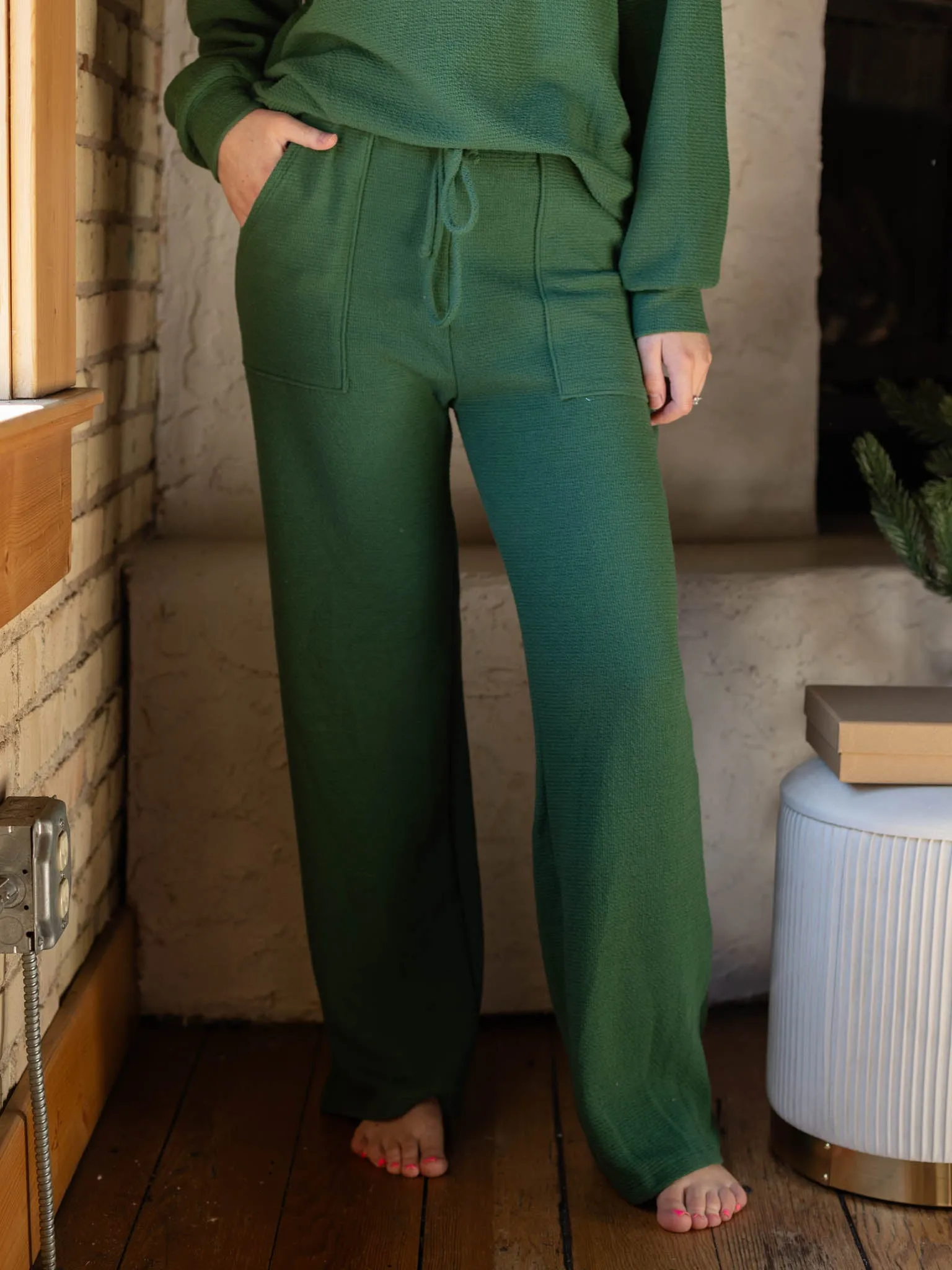 Drawstring Detail Knit Bottoms