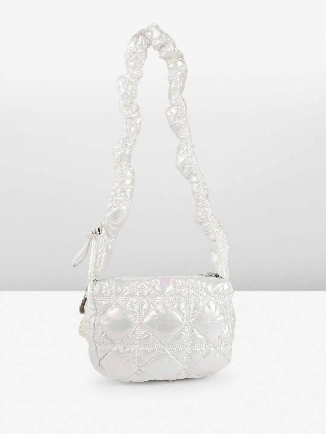 DressBerry Quilted Shoulder Bag with Iridescent Finish