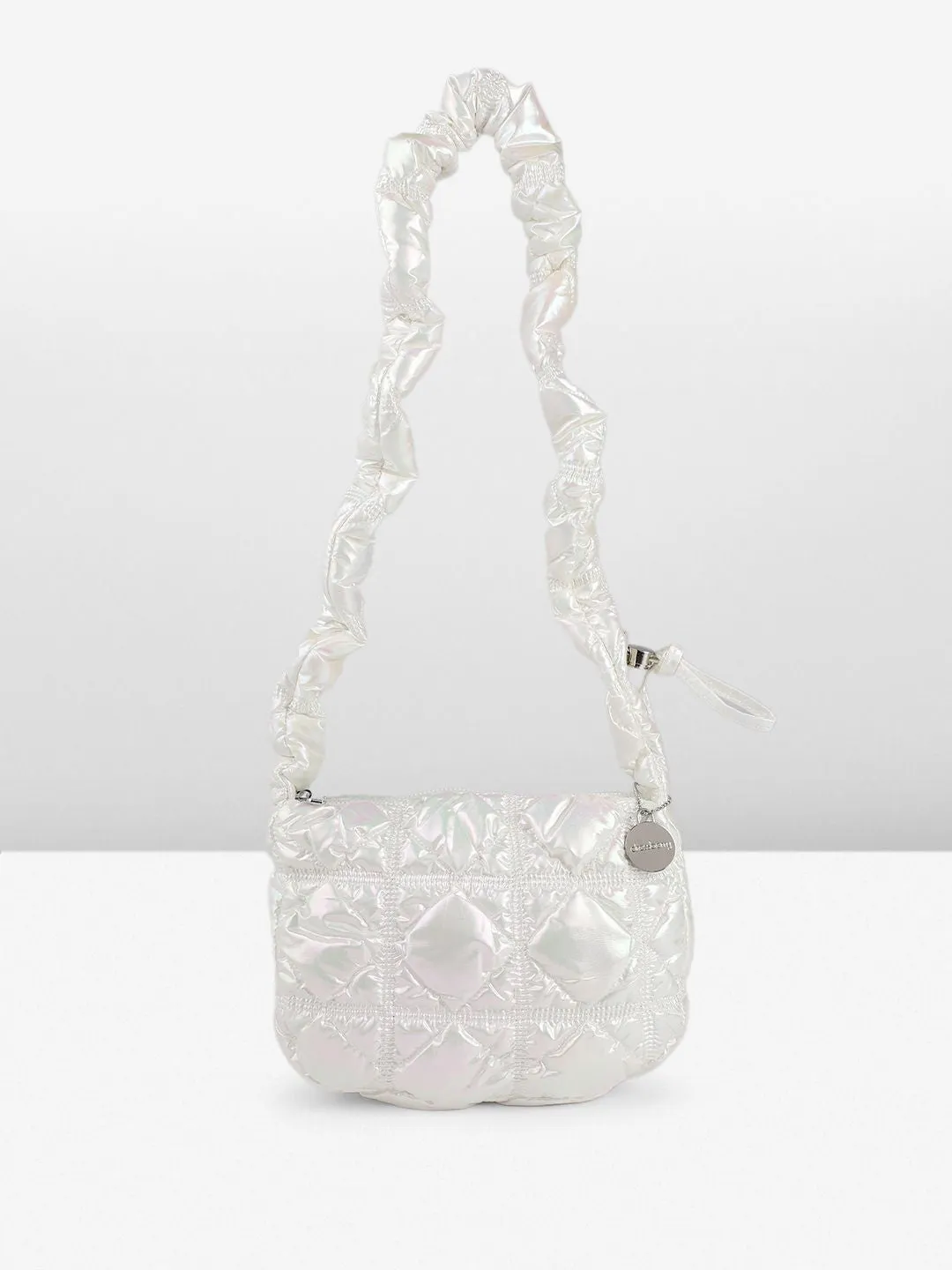 DressBerry Quilted Shoulder Bag with Iridescent Finish