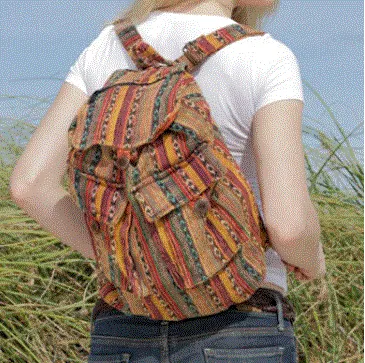 Earth Divas - Tibetan Cotton Boho Backpack