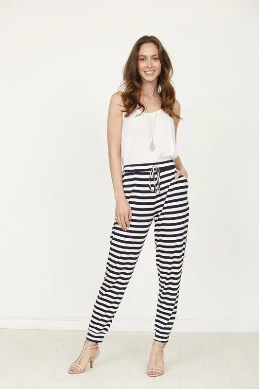 EG fashion Stripe Drawstring Jogger