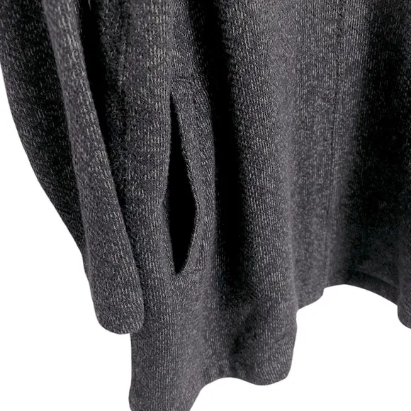 Eileen Fisher Snap Front Tweet Organic Cotton Jacket Long Sleeves Pockets