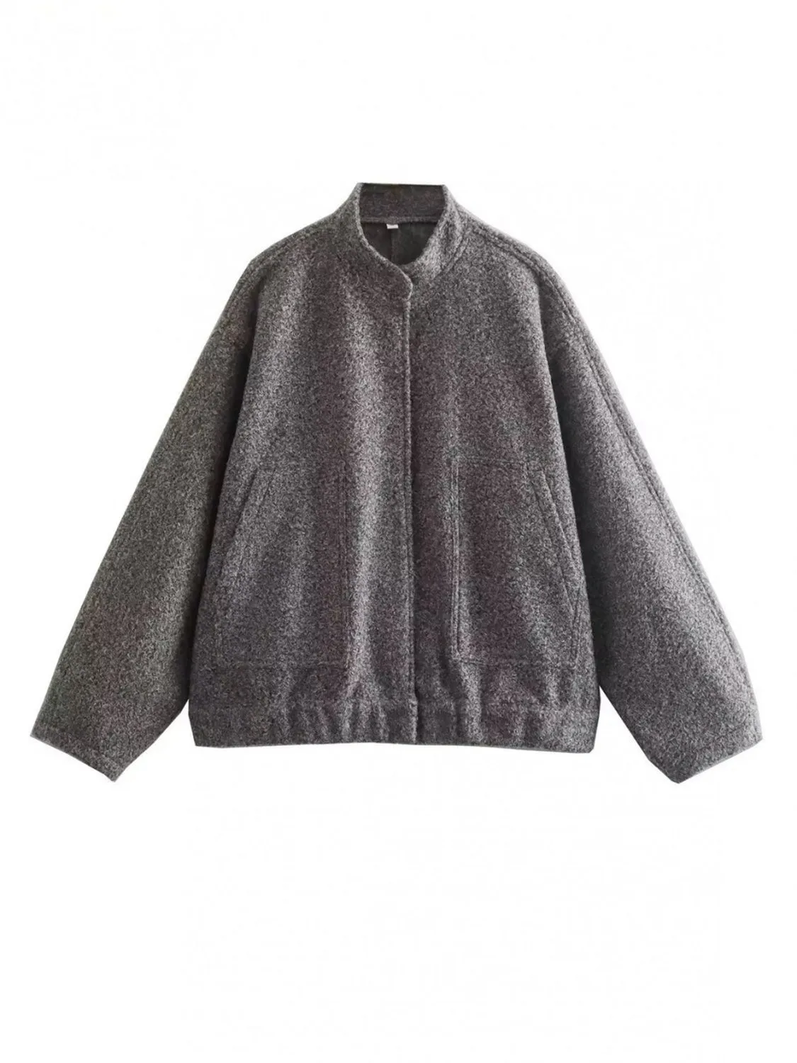Eleanor Full Size Snap Down Drop Shoulder Jacket