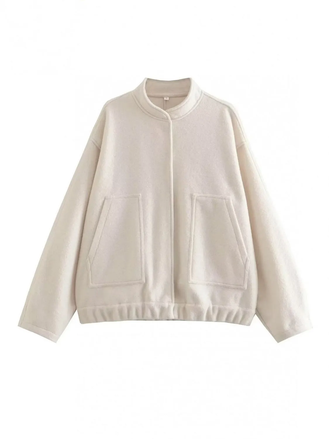 Eleanor Full Size Snap Down Drop Shoulder Jacket