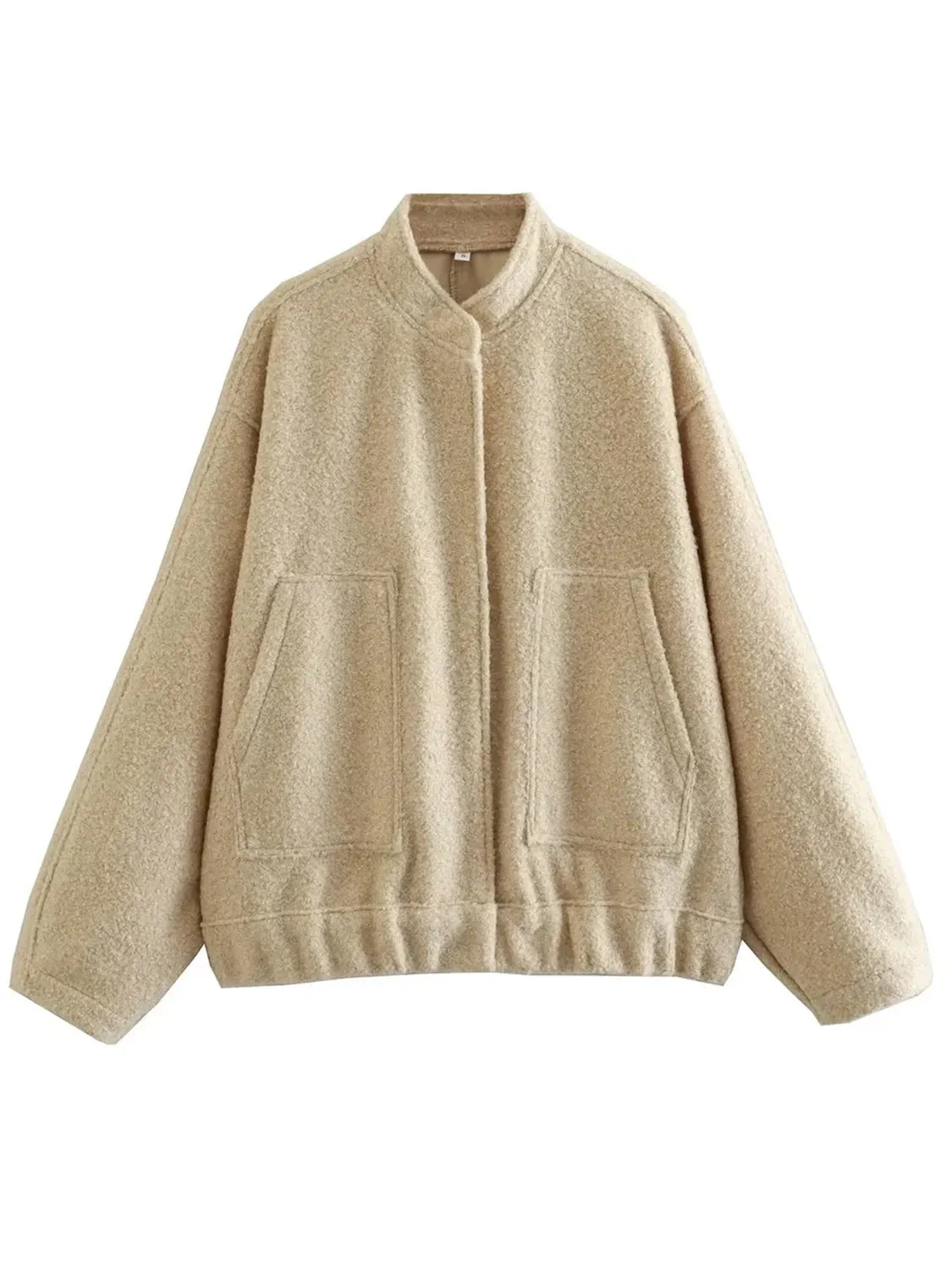 Eleanor Full Size Snap Down Drop Shoulder Jacket