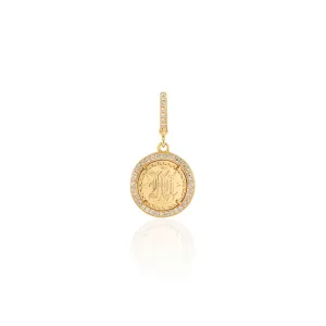 Embellished M on US Gold Indian Princess $1 Coin