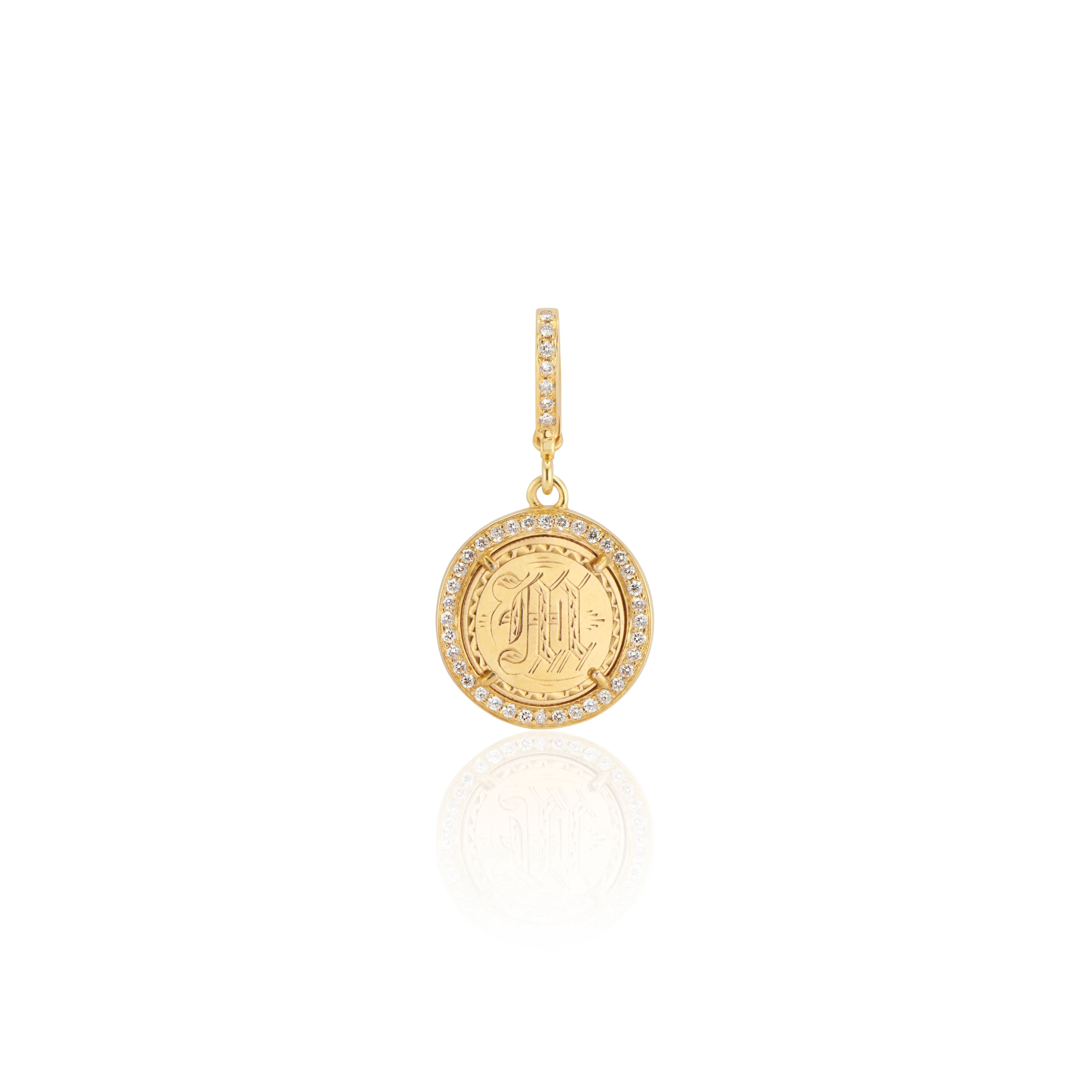 Embellished M on US Gold Indian Princess $1 Coin