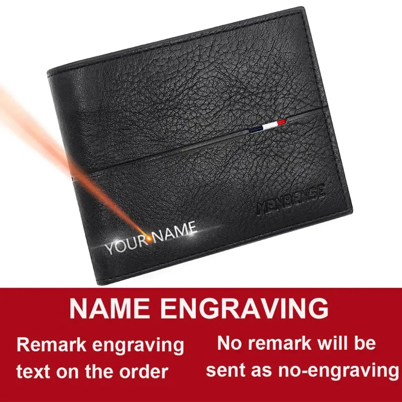 Engraved Slim PU Leather Wallet