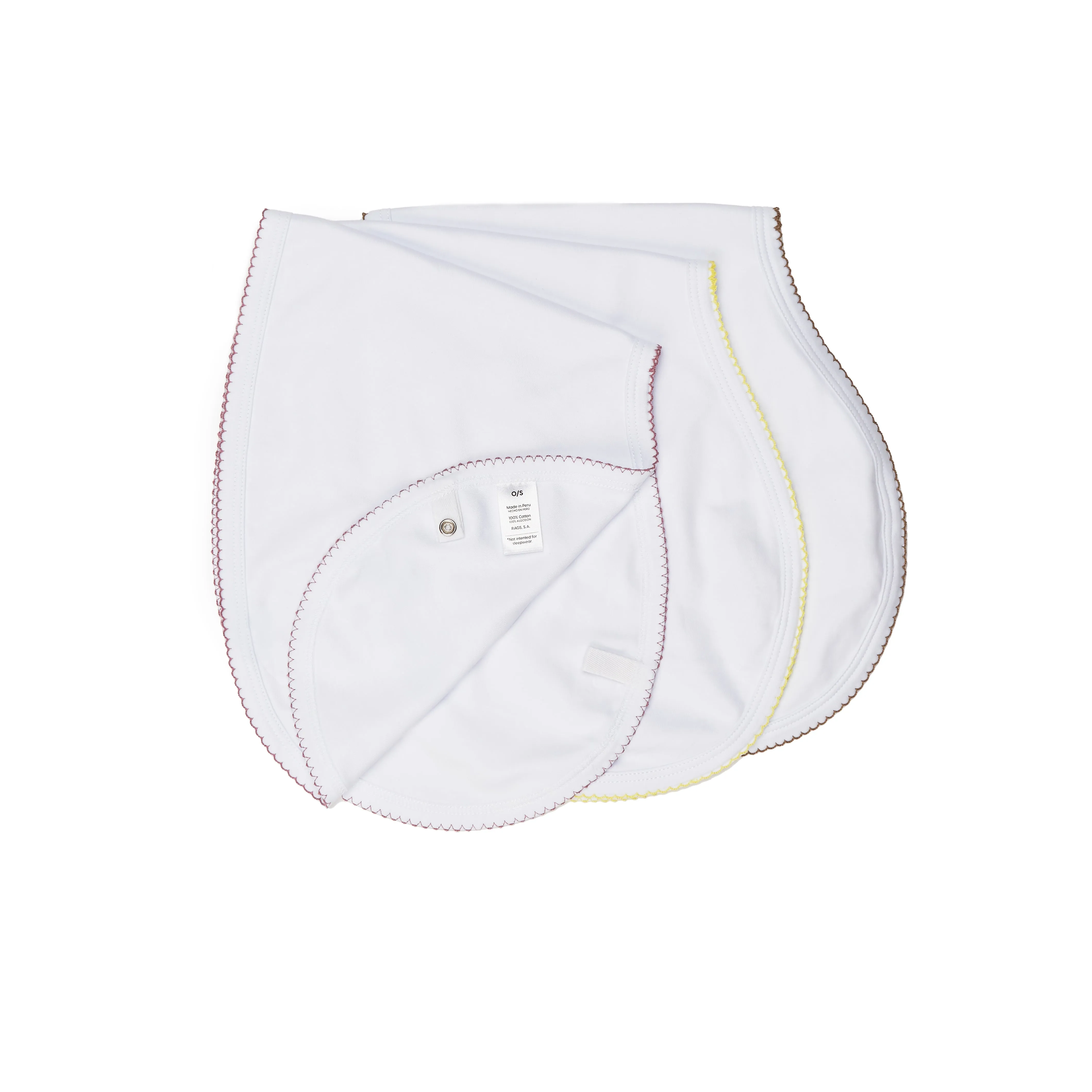 Essentials 2 in 1 Burp Bib with Contrast Stitching