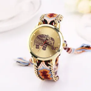 Ethnic Weave Elephant Quartz Watch Promo