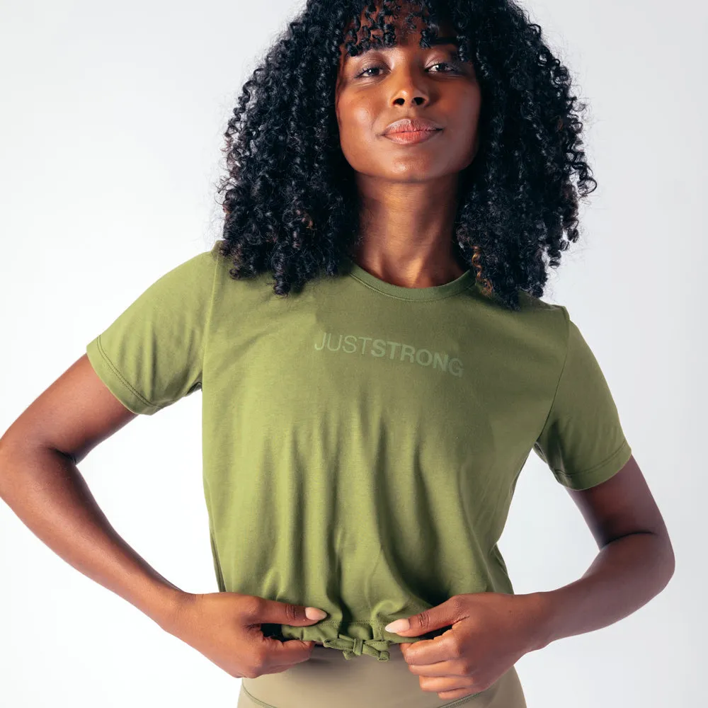 Everyday Drawstring Tee - Military Green