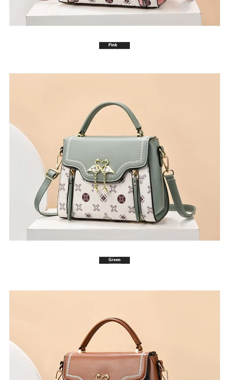 Fashion Printed Women's Portable Shoulder Small Square Bag For Women