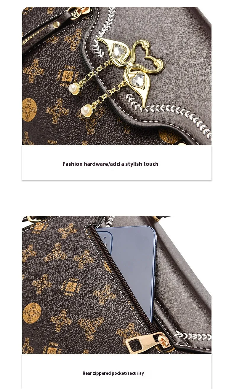 Fashion Printed Women's Portable Shoulder Small Square Bag For Women