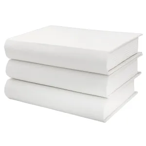 Faux Book Stack (White, Case of 4)