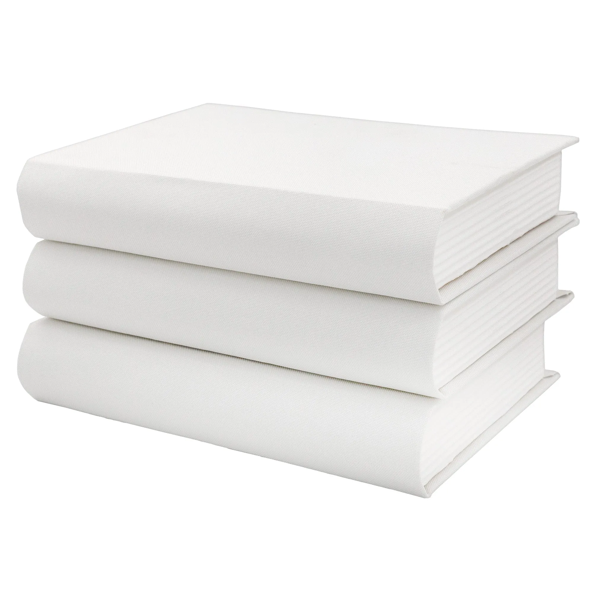 Faux Book Stack (White, Case of 4)
