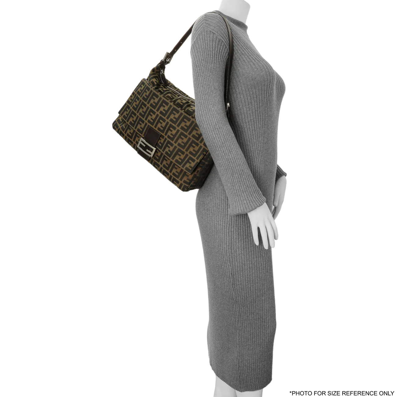 Fendi Zucca Mama Baguette Zip Shoulder Bag