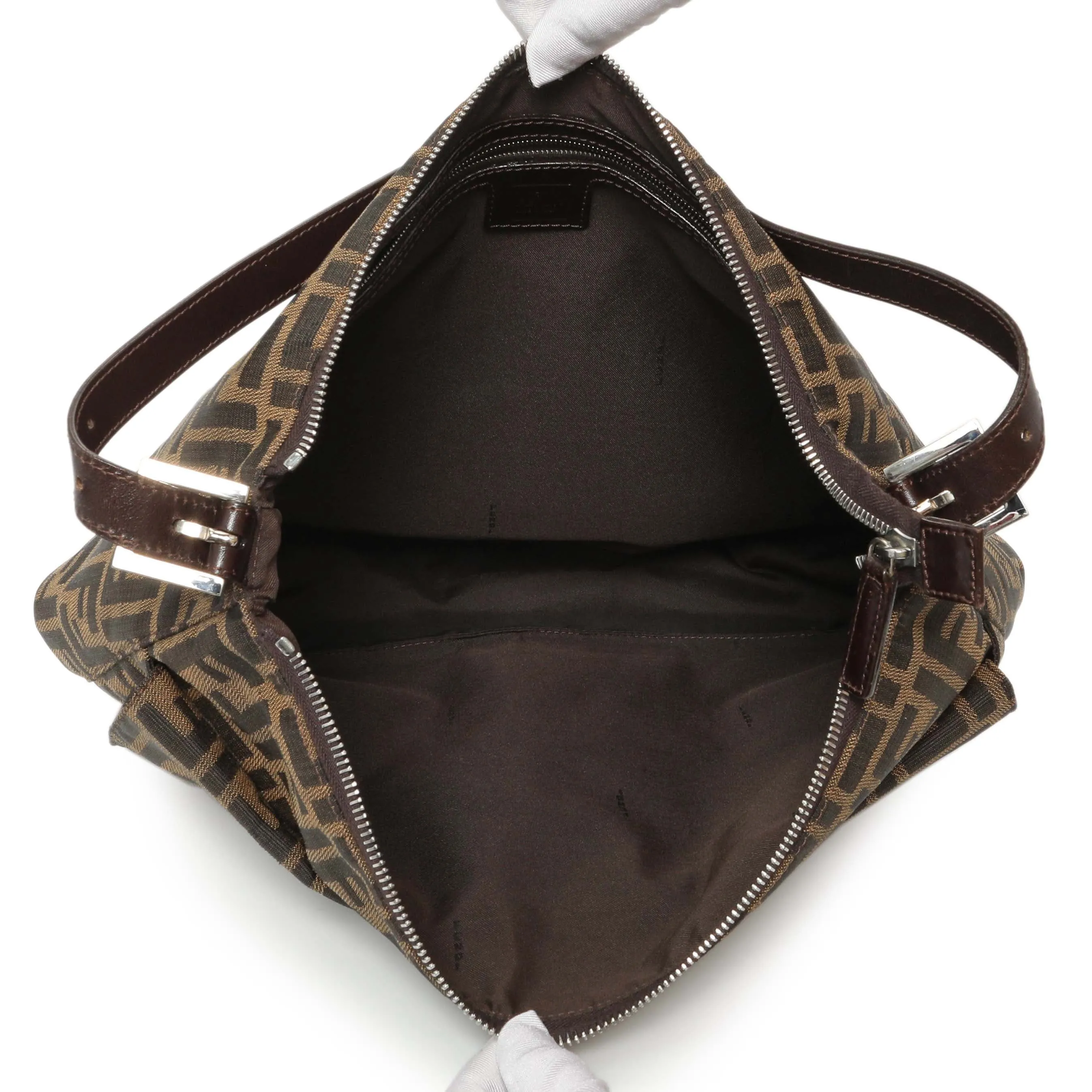 Fendi Zucca Mama Baguette Zip Shoulder Bag
