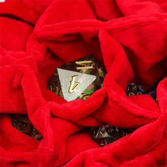 Flannel Drawstring Dice Bag | Brown